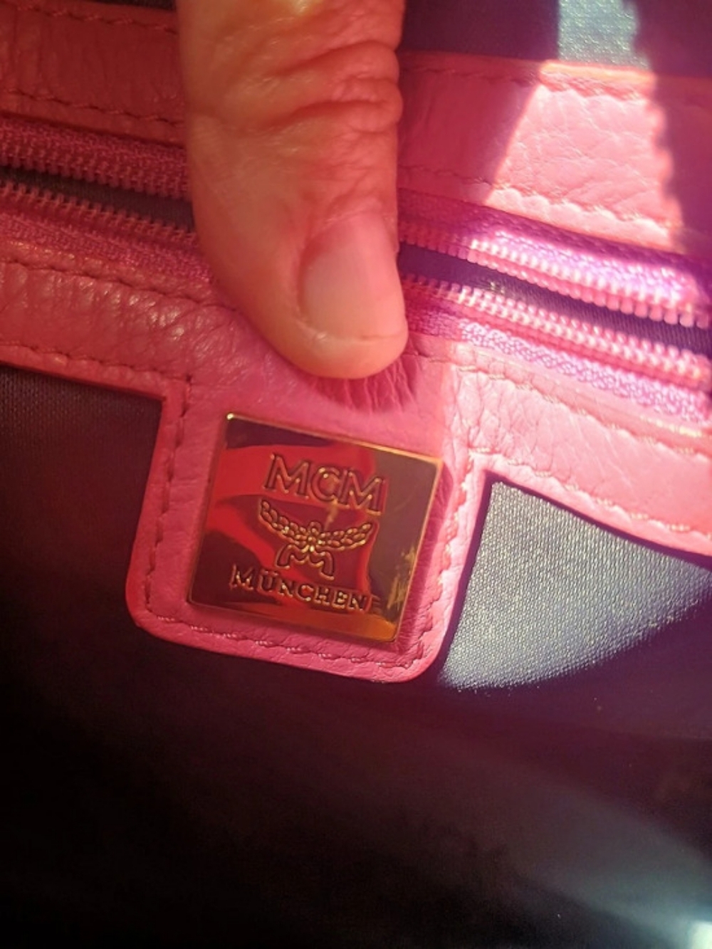 MCM Stark Side Studs Backpack in Visetos Pink - Picture 2 of 15